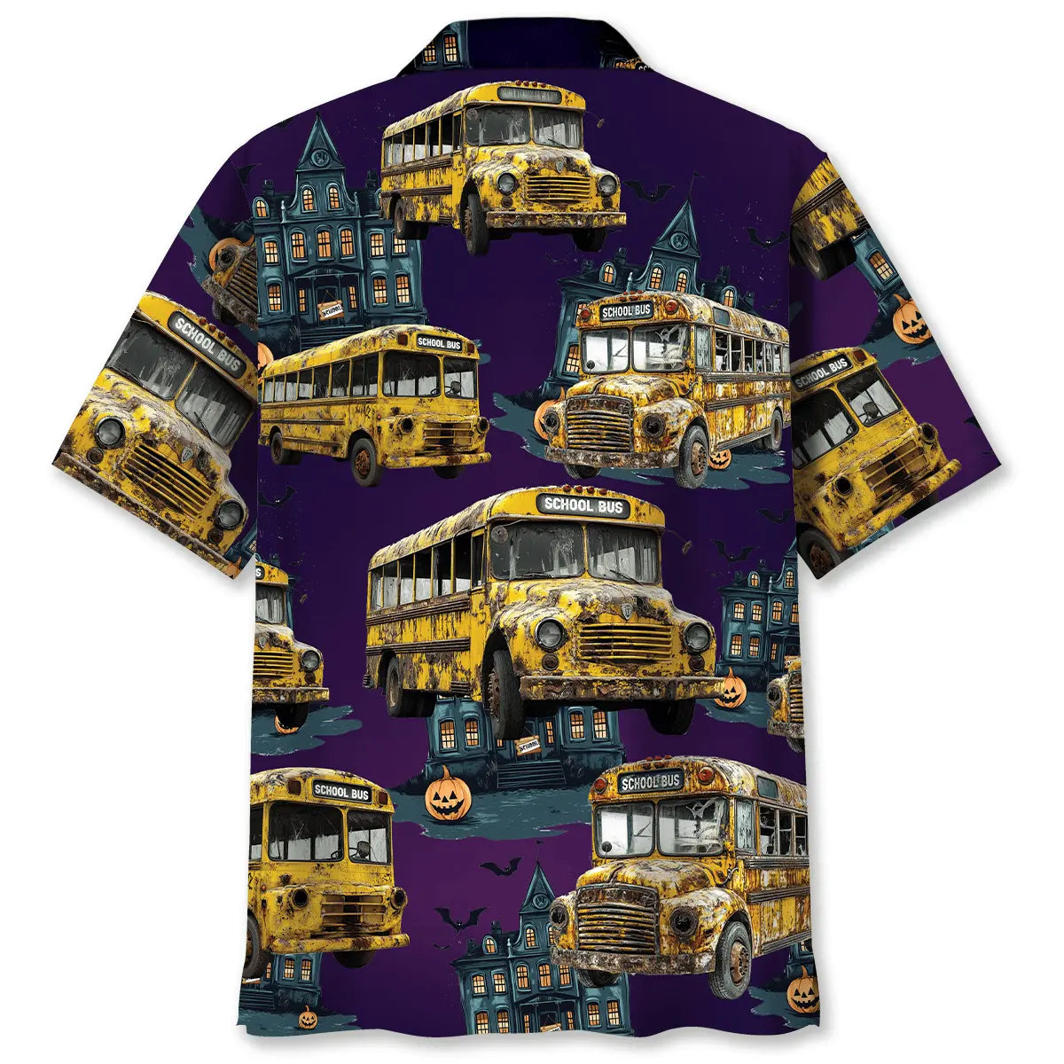 Haunted School Bus Hawaiian Shirt