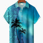 Floral Tropical Island Hawaii Beach Plant Leaves Hawaiian Shirt For Summer Vacation, Beach Travel, And Casual Wear