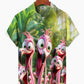 Creative Hawaii Resort Graffiti Flamingo Hawaiian Shirt For Nature Fans, Resort Trips, And Comfortable Warm Weather Wear
