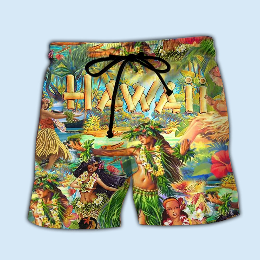 Aloha Hawaii Tropical Spirit Beach Shorts Graphic Detail For Resort Trips And Casual Outings