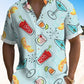 Island Aloha Tiki Cocktail Hawaiian Shirt For Creative Adventures, Beach Travel, And Bold Warm Weather Wear