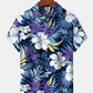 Floral Tropical Island Aloha Beach Vacation Hawaiian Shirt For Resort Trips, Coastal Parties, And Warm Weather Style