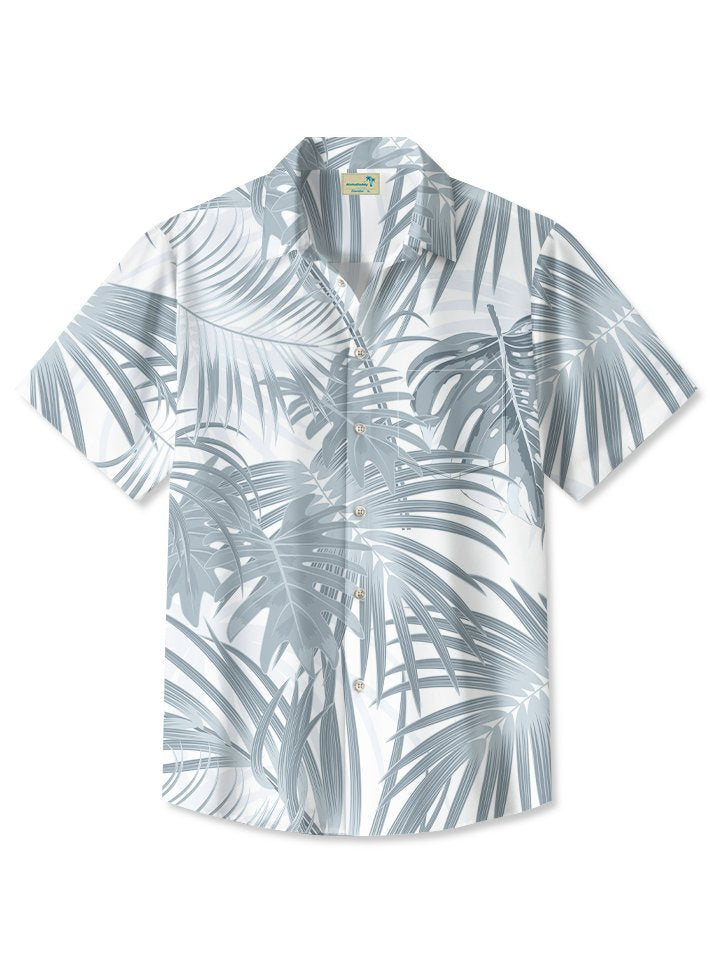 Floral Tropical Beach Leaves Hawaiian Shirt For Coastal Travel, Casual Events, And Comfortable Summer Wear