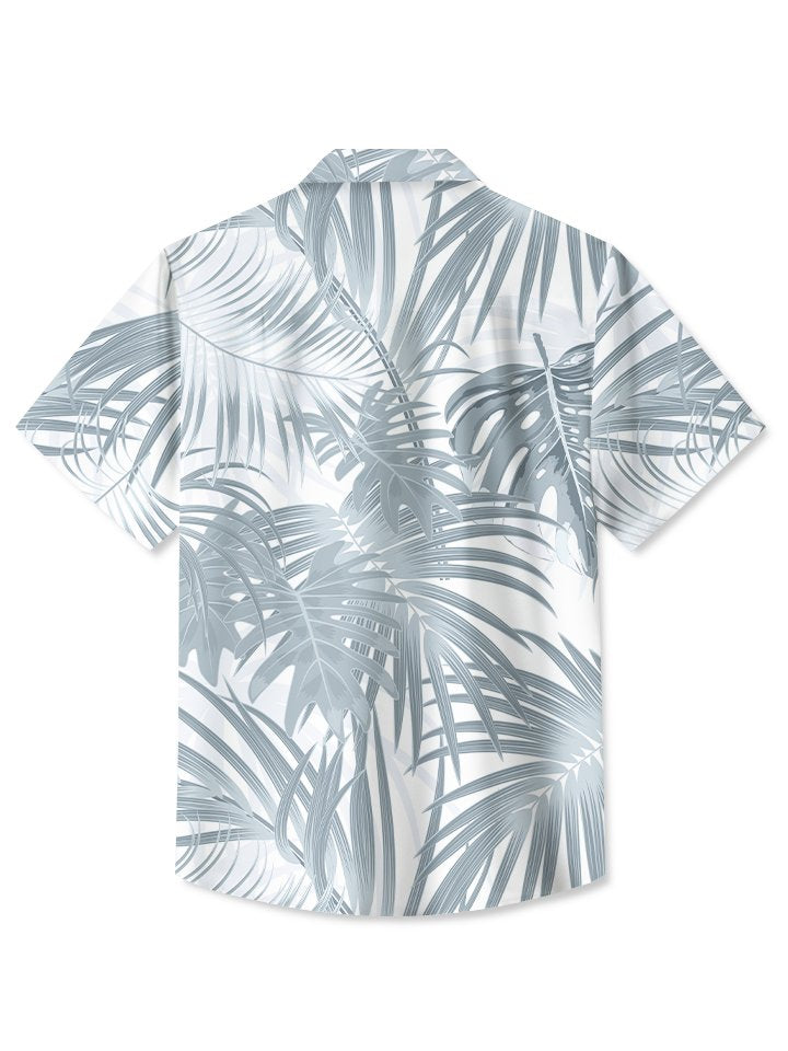 Floral Tropical Beach Leaves Hawaiian Shirt For Coastal Travel, Casual Events, And Comfortable Summer Wear