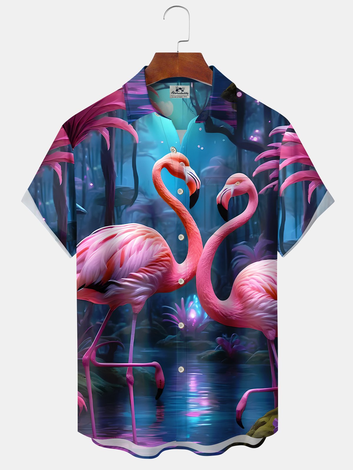 Coconut Tree Flamingo Hawaiian Shirt For Resort Trips, Coastal Parties, And Warm Weather Style