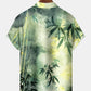 Floral Ombre Tie Dye Bamboo Hawaiian Shirt For Coastal Travel, Casual Events, And Comfortable Summer Wear