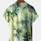 Floral Ombre Tie Dye Bamboo Hawaiian Shirt For Coastal Travel, Casual Events, And Comfortable Summer Wear