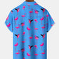 Vintage Tropical Beach Flamingo Vacation Hawaiian Shirt For Resort Trips, Coastal Parties, And Warm Weather Style