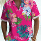 Floral Tropical Hawaiian Shirt For Coastal Travel, Casual Events, And Comfortable Summer Wear