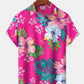 Floral Tropical Hawaiian Shirt For Coastal Travel, Casual Events, And Comfortable Summer Wear