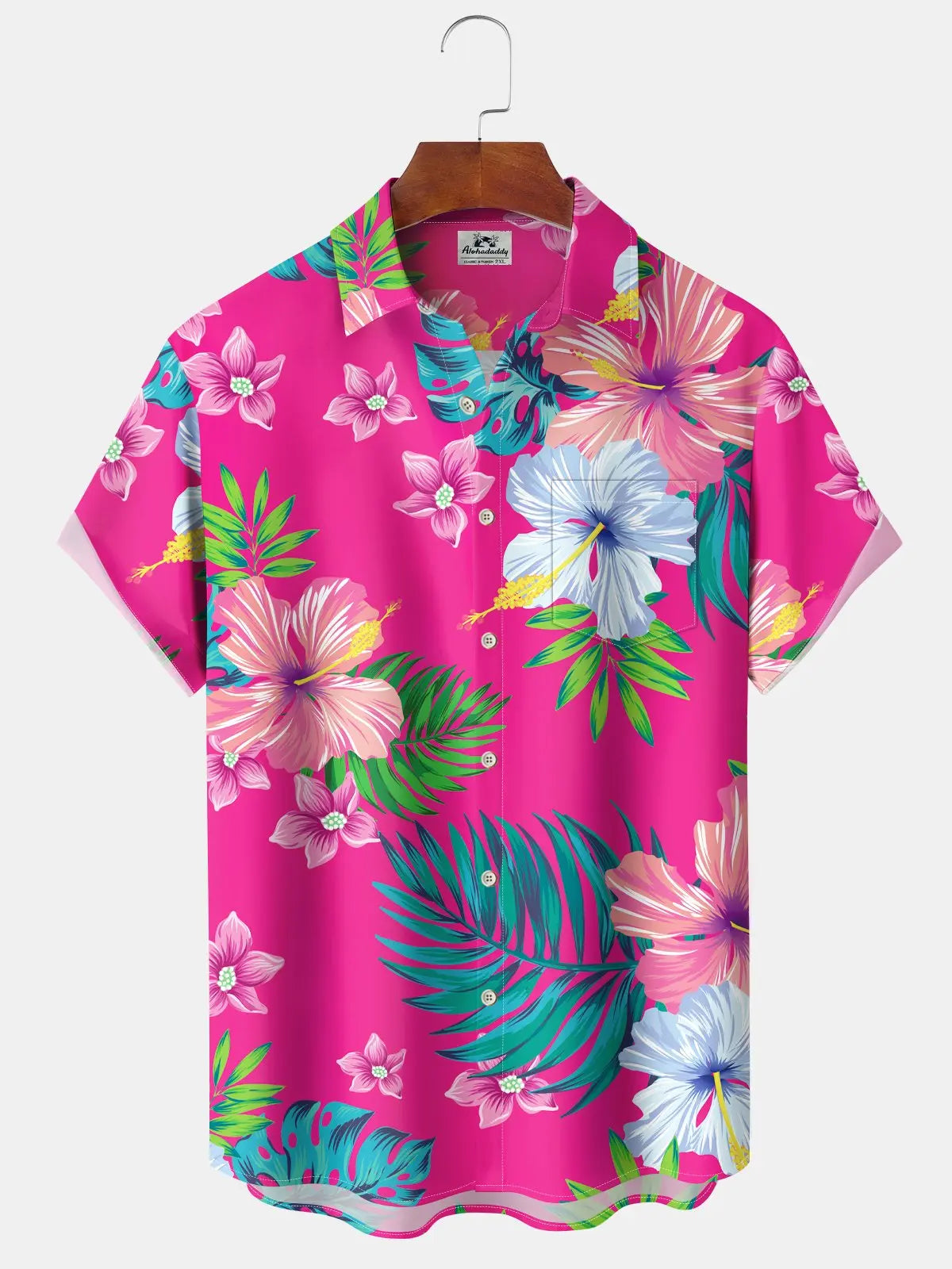 Floral Tropical Hawaiian Shirt For Coastal Travel, Casual Events, And Comfortable Summer Wear
