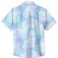 Floral Tropical Leaves Ombre Beach Hawaiian Shirt For Summer Vacation, Beach Travel, And Casual Wear