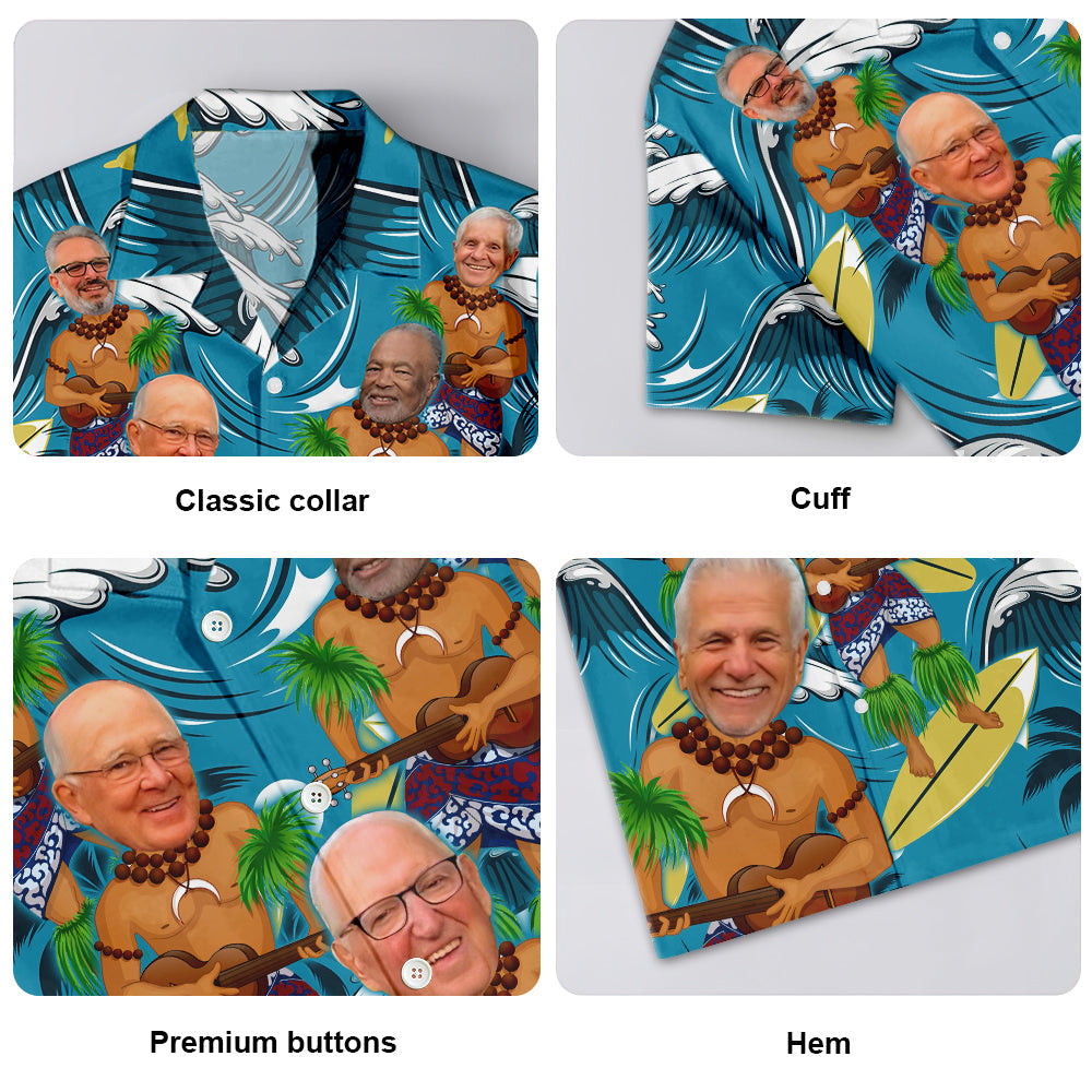 Sumanabocces Wedding Celebration Hawaiian Shirt Pattern Detail For Vacation Travel And Daily Wear
