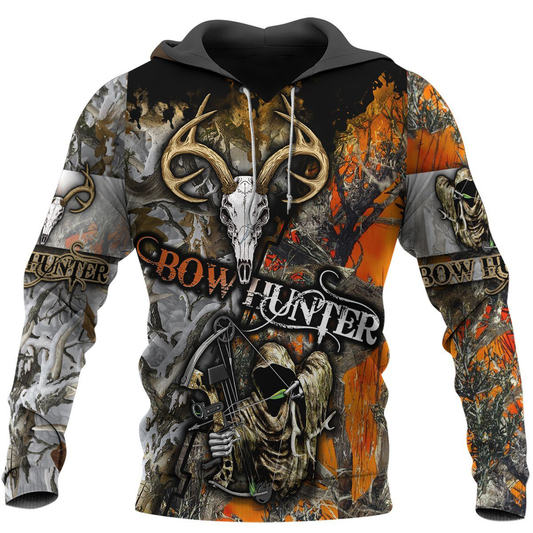Illustrated Hunting Hunter Hoodie For Nature Trips Casual Streetwear And Comfortable Outfits