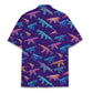 Western Neon Tropical Island Pattern Aloha Hawaiian Shirt For Island Vacations, Resort Wear, And Relaxed Seasonal Style