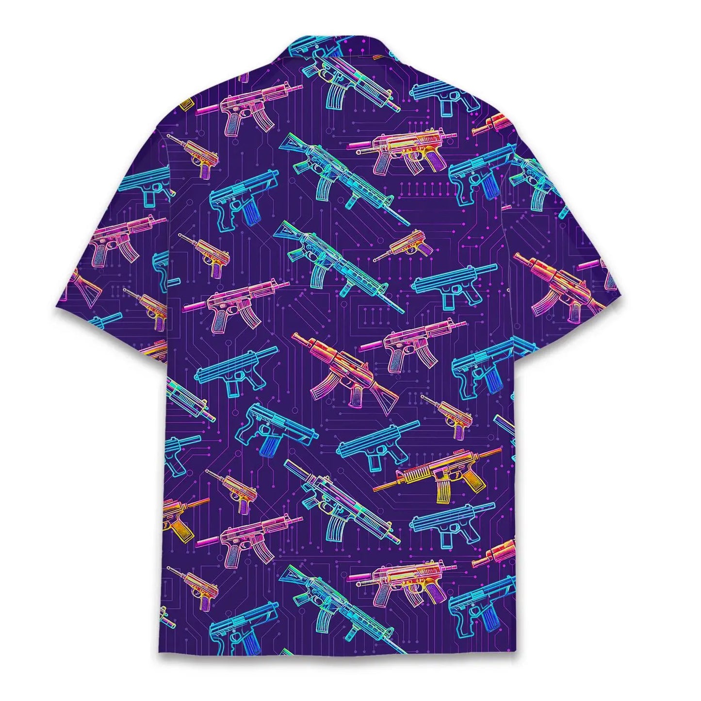 Western Neon Tropical Island Pattern Aloha Hawaiian Shirt For Island Vacations, Resort Wear, And Relaxed Seasonal Style