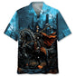 Halloween Headless Horseman Hawaiian Shirt For Spooky Events, Resort Travel, And Creative Warm Weather Wear