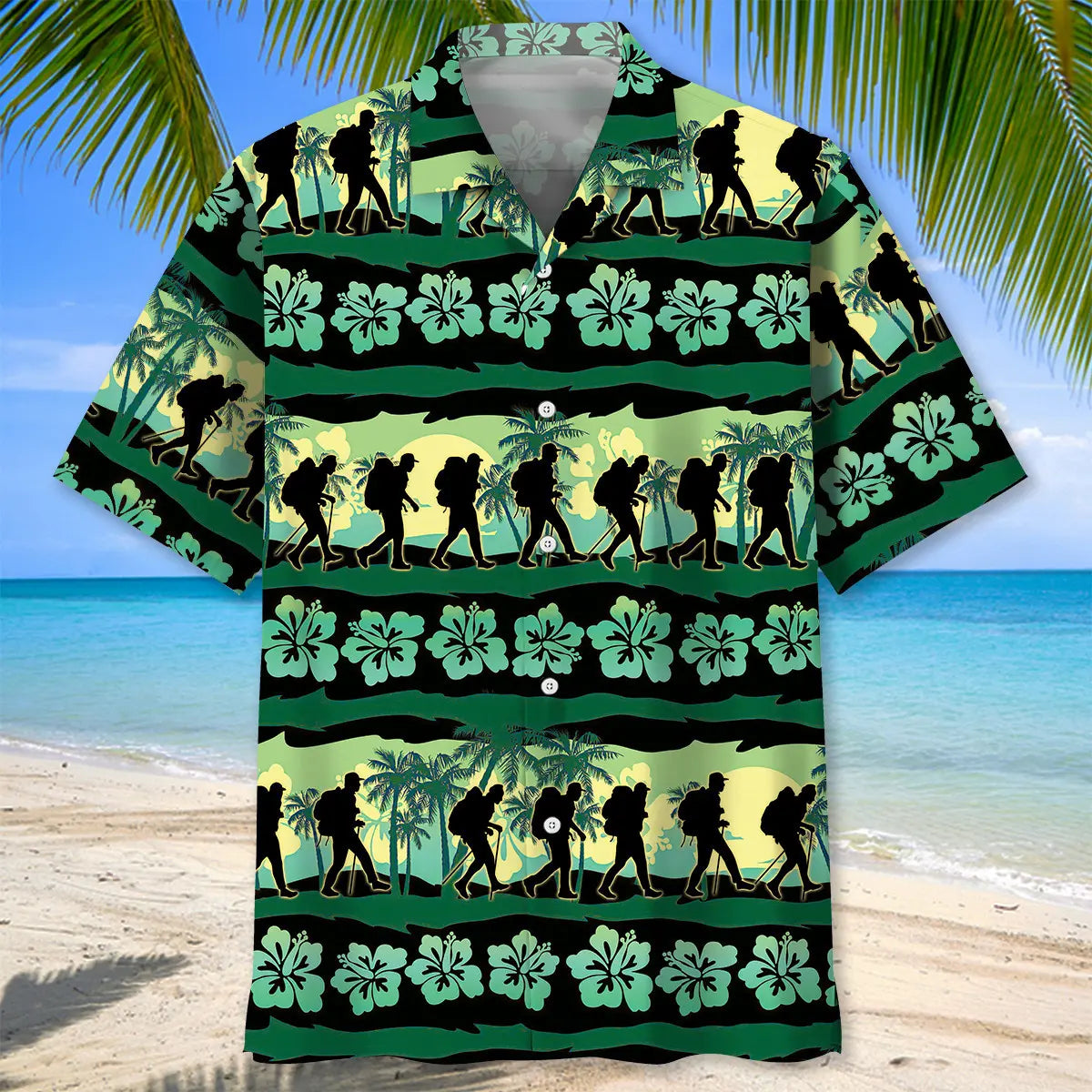 Tropical Hiking Nature Hawaiian Shirt For Sports Fans, Summer Outings, And Relaxed Vacation Wear
