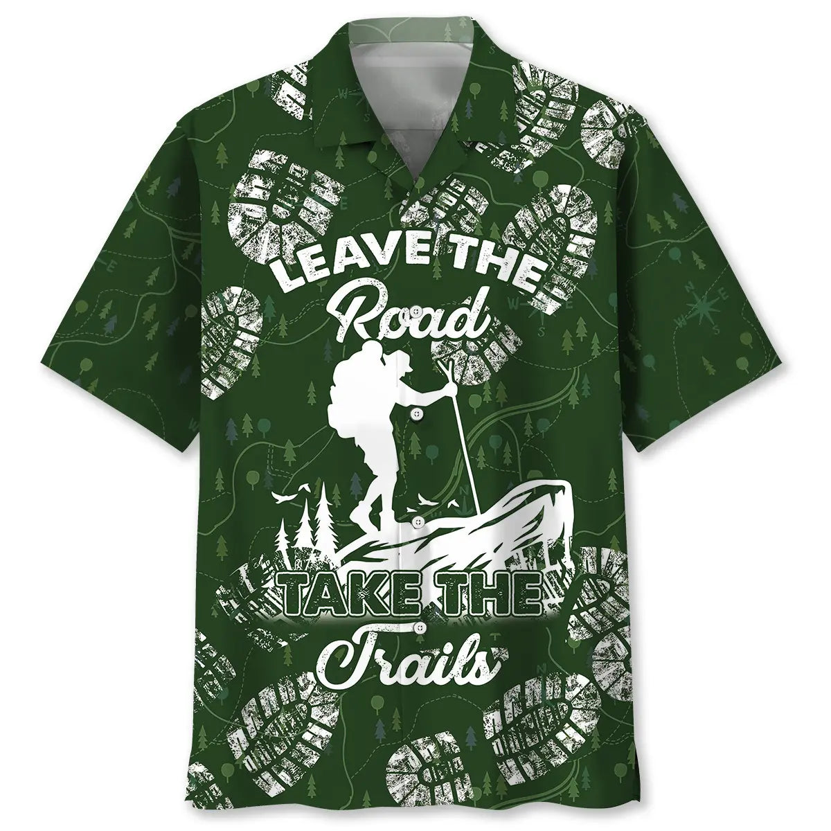 Hiking Road Hawaiian Shirt For Resort Trips, Coastal Parties, And Warm Weather Style
