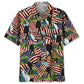 American Hiking Hawaiian Shirt For Holiday Gatherings, Coastal Trips, And Proud Seasonal Style