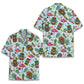 Tropical Island Tiki Flamingo Aloha Hawaiian Shirt For Creative Adventures, Beach Travel, And Bold Warm Weather Wear