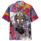 Hippie Drummer Hawaiian Shirt For Summer Vacation, Beach Travel, And Casual Wear