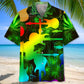Abstract Hippie Guitar Hawaiian Shirt For Concert Lovers, Tropical Holidays, And Thoughtful Gift Giving