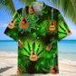 Hippie Guitar Hawaiian Shirt For Coastal Travel, Casual Events, And Comfortable Summer Wear