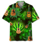 Hippie Guitar Hawaiian Shirt For Coastal Travel, Casual Events, And Comfortable Summer Wear