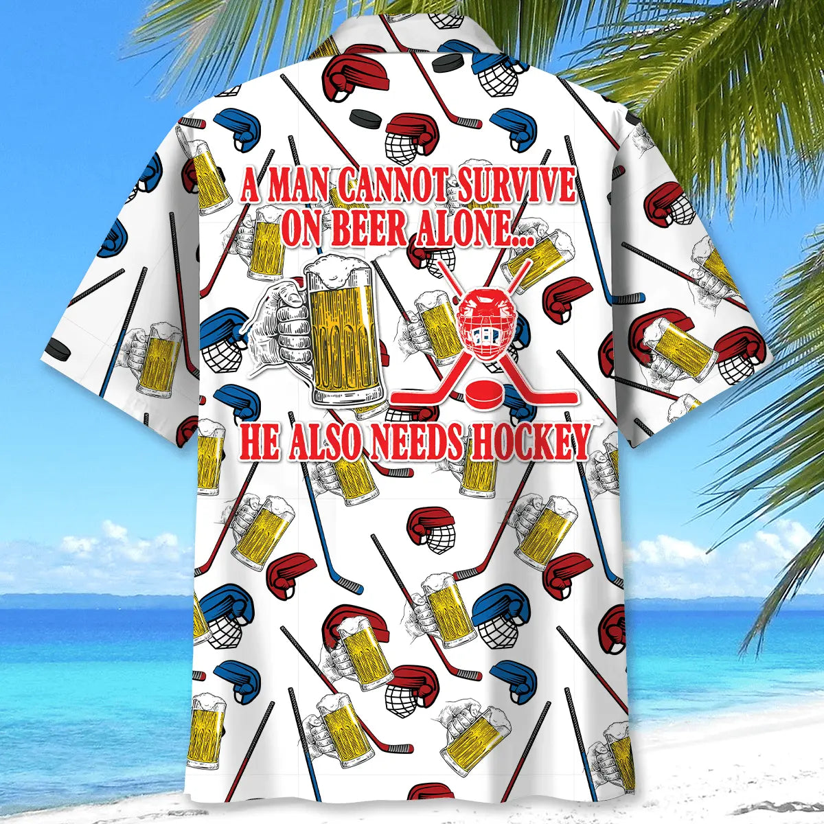 Hockey Fan Humor Hawaiian Shirt For Island Getaway And Easygoing Fashion