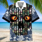 Floral Hockey Skull Hawaiian Shirt For Coastal Travel, Casual Events, And Comfortable Summer Wear