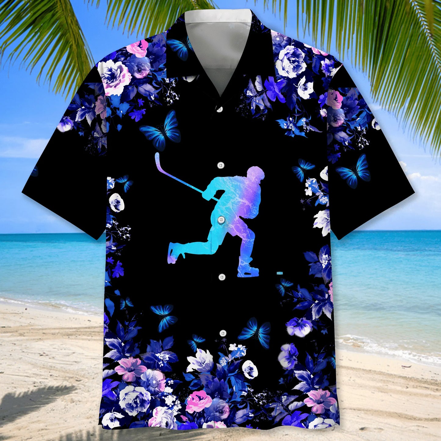 Hockey Nature Hawaiian Shirt For Island Vacations, Resort Wear, And Relaxed Seasonal Style