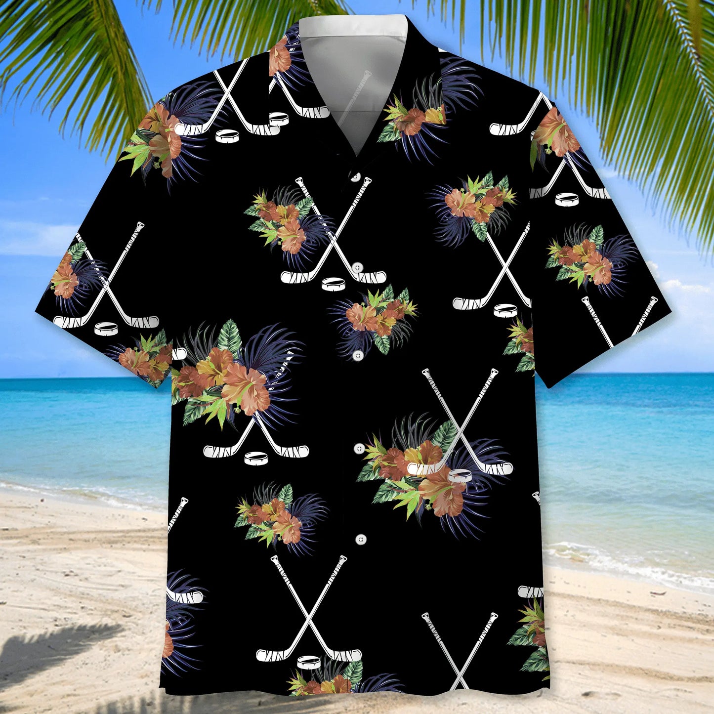 Hockey Nature Hawaiian Shirt For Coastal Travel, Casual Events, And Comfortable Summer Wear