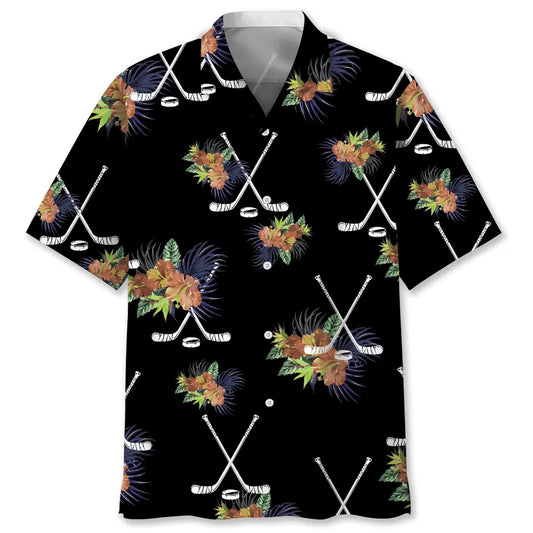 Hockey Nature Hawaiian Shirt For Coastal Travel, Casual Events, And Comfortable Summer Wear
