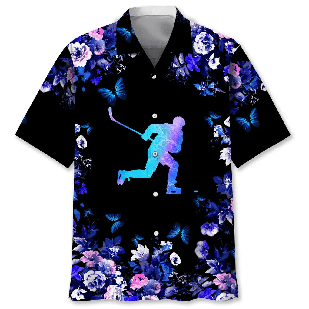 Hockey Nature Hawaiian Shirt For Island Vacations, Resort Wear, And Relaxed Seasonal Style