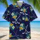 Tropical Hockey Hawaiian Shirt For Island Vacations, Resort Wear, And Relaxed Seasonal Style