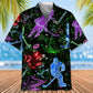 Neon Hockey Light Hawaiian Shirt For Coastal Travel, Casual Events, And Comfortable Summer Wear