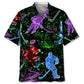 Neon Hockey Light Hawaiian Shirt For Coastal Travel, Casual Events, And Comfortable Summer Wear