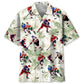 Hockey Palm Tree Hawaiian Shirt For Resort Trips, Coastal Parties, And Warm Weather Style