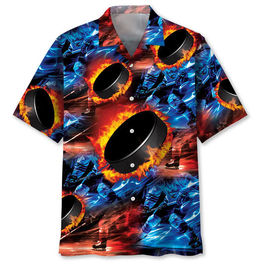 Hockey Puck Thunder Hawaiian Shirt For Coastal Adventures And Weekend Style
