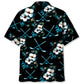 Tropical Hockey Blue Hawaiian Shirt For Beach Days, Coastal Adventures, And Thoughtful Gift Giving