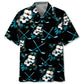 Tropical Hockey Blue Hawaiian Shirt For Beach Days, Coastal Adventures, And Thoughtful Gift Giving