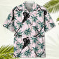 Tropical Hockey Pink Hawaiian Shirt For Tropical Holidays, Resort Trips, And Relaxed Coastal Style
