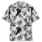 Tropical Hockey Pink Hawaiian Shirt For Tropical Holidays, Resort Trips, And Relaxed Coastal Style