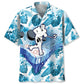 Hockey White Hawaiian Shirt For Tropical Holidays, Outdoor Gatherings, And Everyday Comfort