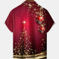 Holiday Christmas Tree Hawaiian Shirt For Holiday Parties, Tropical Vacations, And Festive Gift Giving