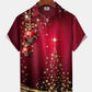 Holiday Christmas Tree Hawaiian Shirt For Holiday Parties, Tropical Vacations, And Festive Gift Giving