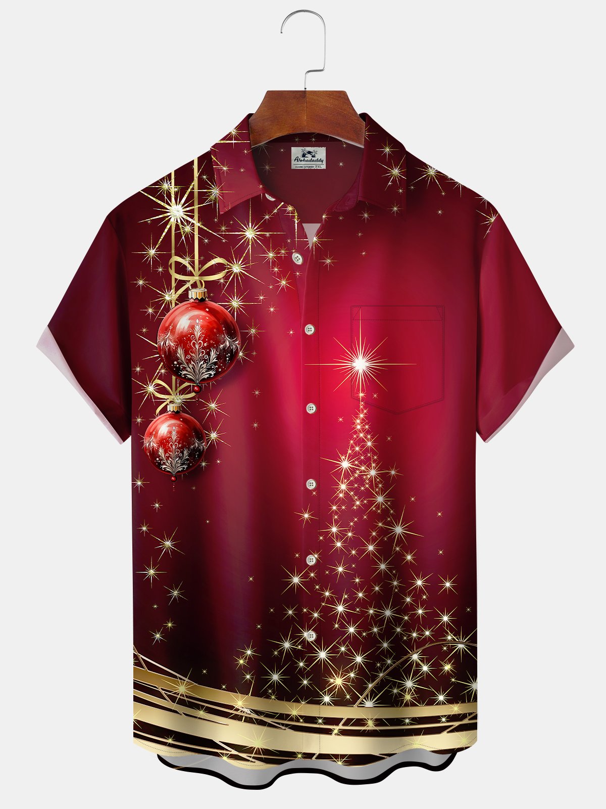 Holiday Christmas Tree Hawaiian Shirt For Holiday Parties, Tropical Vacations, And Festive Gift Giving