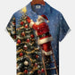 Hawaiian Shirt / Adults / S Holiday Christmas 3D Christmas Tree Santa Claus Vintage Hawaiian Shirt