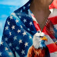 Holiday Independence Flag Eagle Tall Hawaiian Shirt For Christmas Gatherings, Resort Trips, And Cheerful Seasonal Style